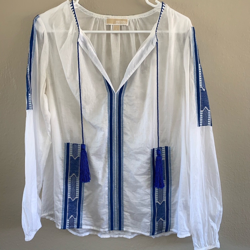 Michael Kors Embroidered Tunic Long Sleeve